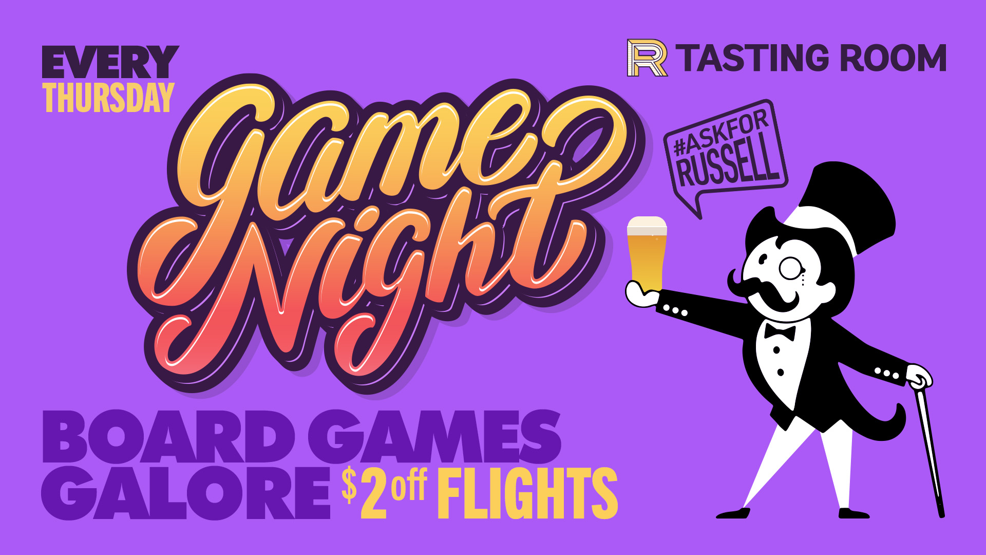 Games Night!  Russell Brewing Company